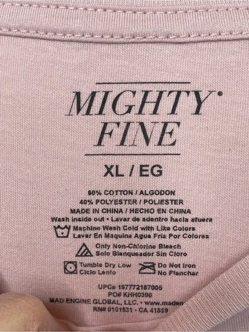Mighty Fine size extra large cat kitty T shirt mauve pink new with tags NWT new